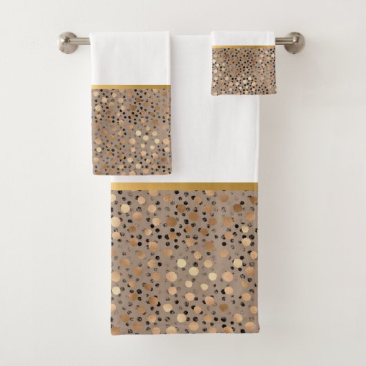 NEUTRALE GOUDEN VLEK BADKAMER HANDDOEK SET (Insitu)