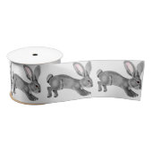 Neutrale grijze bunny Rabbit Pattern Minimum Anima Lint (Spoel)