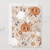 Neutrale Halloween Baby shower uitnodiging (Achterkant)