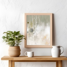 Neutrale Hedendaagse Abstracte Kunst Poster