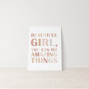 Neutrale Inspirerende Affirmatieposter voor Kinder Poster