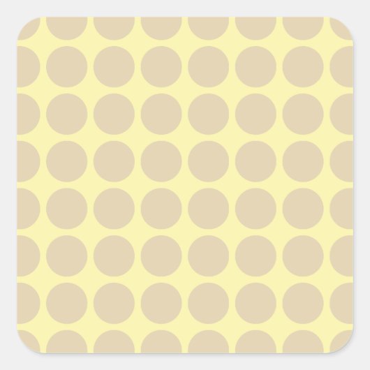 Neutrale Ivory Cream-Stippen Vierkante Sticker (Voorkant)