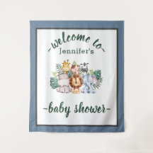 Neutrale Jungle Safari Dieren Baby Shower Wild One