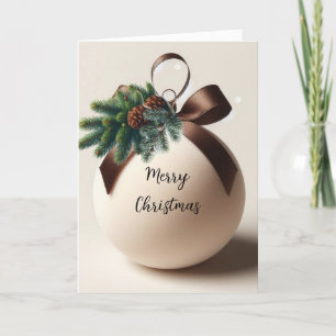 Neutrale Kerst Fluwelen Decoratie Feestdagen Kaart