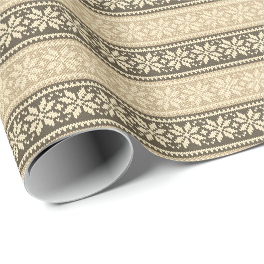 Neutrale kerstsnowflake moderne winter cadeaupapier (Rol Hoek)