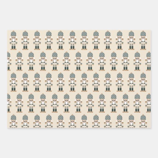 Neutrale Kersttrui Notenkraker Monogram Inpakpapier Vel (Voorkant 2)