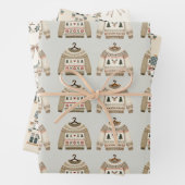 Neutrale Kersttrui Notenkraker Monogram Inpakpapier Vel (In situ)