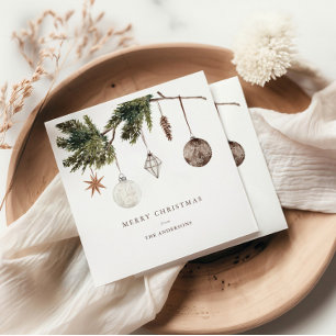 Neutrale Kerstversiering Kerstfeest Servet