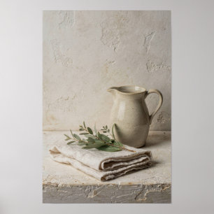 Neutrale keuken Pitcher Stilleven Poster