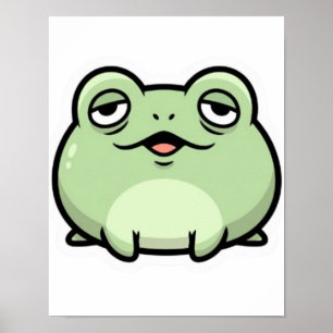 Neutrale Kikkerposter Minimalistische Cute Kikker Poster
