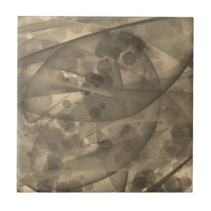 Neutrale Kleur Abstracte Kunst Keramische Tegel Tegeltje