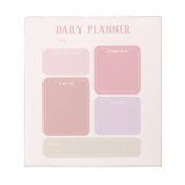 Neutrale kleur dagelijkse planner notitieblok (Voorkant)