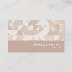 Neutrale kleur geometrisch patroon II Visitekaartj Visitekaartje