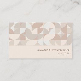 Neutrale kleur geometrisch patroon II Visitekaartje