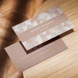 Neutrale kleur geometrisch patroon II Visitekaartje