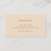 Neutrale kleur geometrisch patroon visitekaartje (Achterkant)