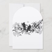 Neutrale kleur Rustic Chic Lovebird Wedding Kaart (Achterkant)