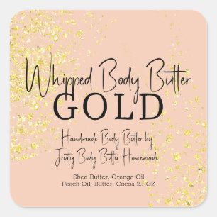 Neutrale kleuren Bad Branding Verpakking Vierkante Sticker