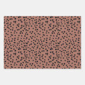 Neutrale kleuren Dalmation Spots Pattern Inpakpapier Vel (Voorkant 3)