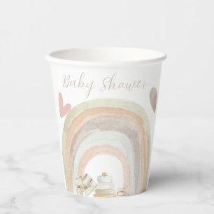 Neutrale kleurtinten Baby shower Papieren Bekers