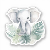 Neutrale klontflens eerste geboorte sticker (Voorkant)