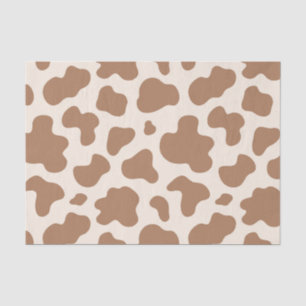 Neutrale koeienprint western cowboy beige bruin tissuepapier