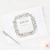 Neutrale krans naam boek bord sticker (Envelop)