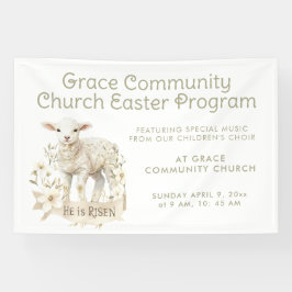 neutrale lamp | uitnodiging voor het paasprogramma spandoek