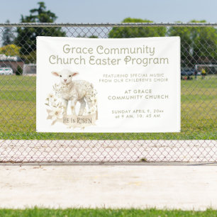 neutrale lamp   uitnodiging voor het paasprogramma spandoek