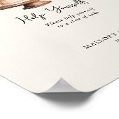 Neutrale Landelijke Vintage Bloemige Trouwtaart Poster (Hoek)