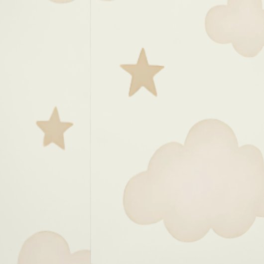 Neutrale Maan & Sterren Kwekerij Behang Zacht Beig (Zoom)