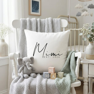 Neutrale Mimi EST Jaar Aandenken Familie Script Kussen