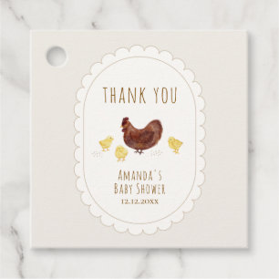 Neutrale Minimalistische Boho Boerderij Kip Baby S Bedankjes Labels