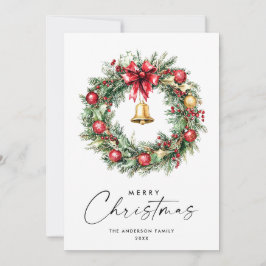 Neutrale minimalistische Boho kerstcompositie Feestdagenkaart