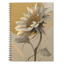 Neutrale Minimalistische Zonnebloem Omlijning