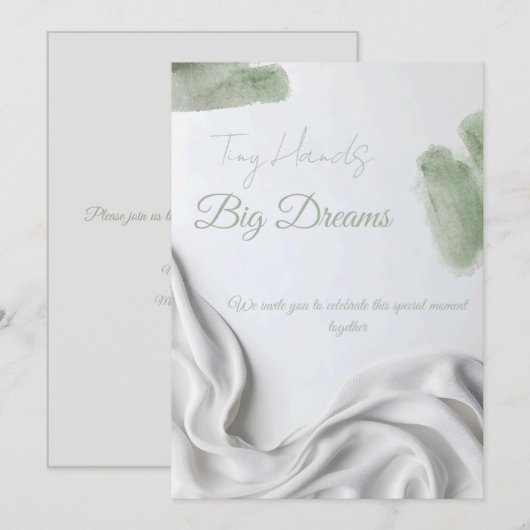 Neutrale Moderne Baby Shower Kaart (Voorkant / Achterkant)