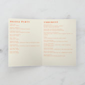 Neutrale moderne minimalistische bruiloft programma (Binnen)