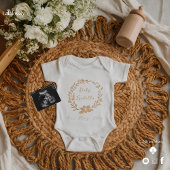 Neutrale moderne zwangerschapsaankondiging feestdagenkaart