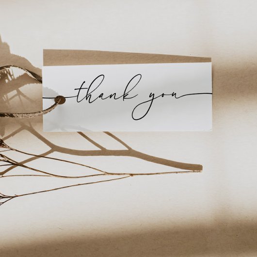 Neutrale moderne zwarte zakenkaart Hartelijk dank Mini Visitekaartjes