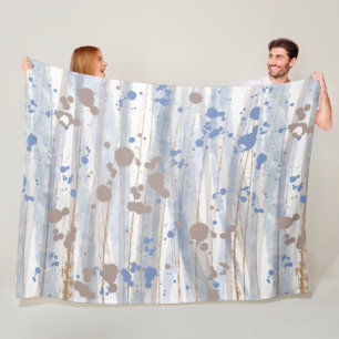 Neutrale natuur bos kleuren fleece deken