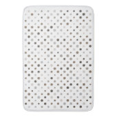 Neutrale onregelmatige polka stippen badmat (Voorkant Verticaal)