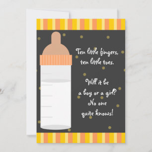 Neutrale Oranje Baby Flacon Babykatoen Kaart