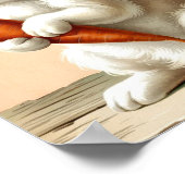 Neutrale Paashaas & Wortel Kunst Poster (Hoek)