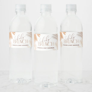 Neutrale Pampas Baby Brunch Waterfles Etiket