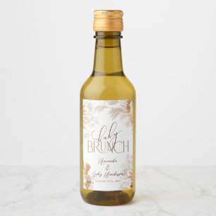 Neutrale Pampas Baby Brunch Wijn Etiket