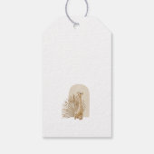 Neutrale Pampas Grass Giraffe Baby shower Cadeaulabel (Achterkant)