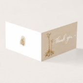 Neutrale Pampas Grass Giraffe Baby shower Kaart (Buitenkant)