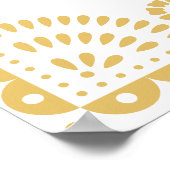 Neutrale papel Picado geïnspireerde bruiloft Welko Poster (Hoek)