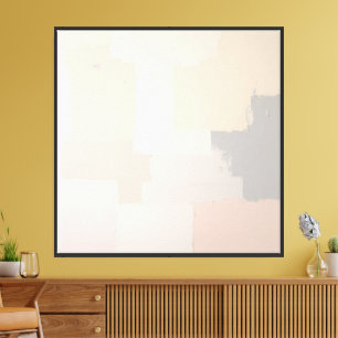 Neutrale Pastel Abstracte Kunstprint Canvas Afdruk