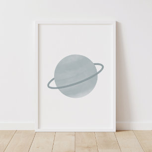 Neutrale planeet decoratie voor de kinderkamer in